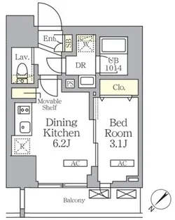 プライムガーデン大森【9階】の間取り