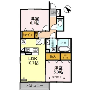 ラ・ピーノ 6【1階】の間取り