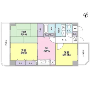 リバーサイドマツモト【6階】の間取り