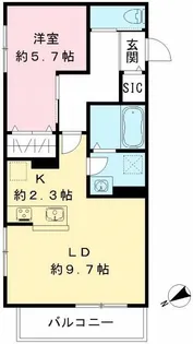 ルリエ目黒中央町【2階】の間取り