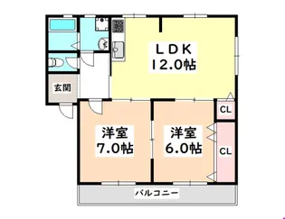 タウニー作野B【2階】の間取り