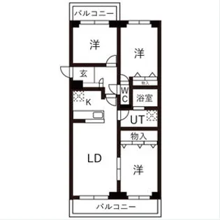 BRO北野【1階】の間取り