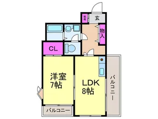 ハイム流町【3階】の間取り