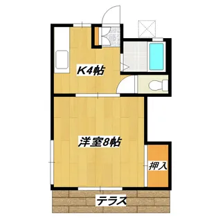 第二岩田ハイツ【1階】の間取り