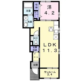 セントラル・ラピス【1階】の間取り