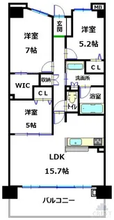 ポレスター東桜町ザ・レジデンス【2階】の間取り