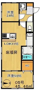 カサブランカ【2階】の間取り