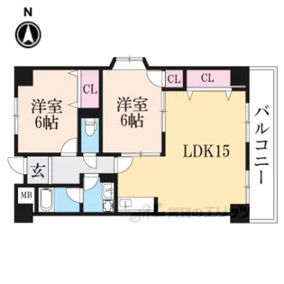 マンショングランメール【4階】の間取り