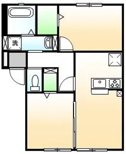 エルメゾンローズ ペット(犬)【2階】の間取り