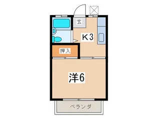 ハイツユニバースA【1階】の間取り