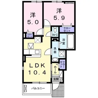 ル シエル エスト【1階】の間取り
