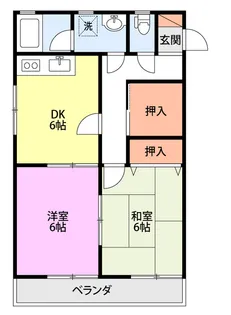 サンライズシライシ1号棟【2階】の間取り