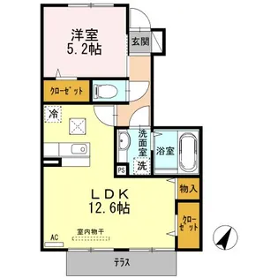 パルティール【1階】の間取り