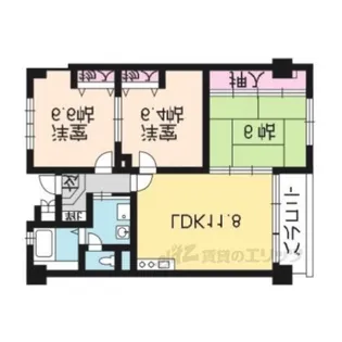 タワー御池【5階】の間取り