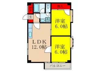 ビラ小松【1階】の間取り
