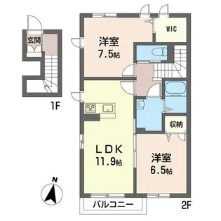 ベルシャトー【2階】の間取り