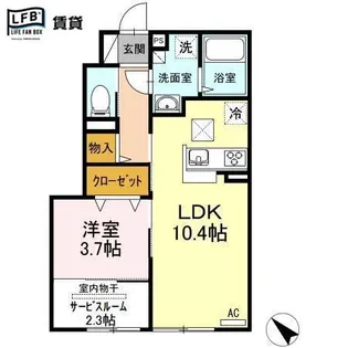セジュール南花岡III【1階】の間取り
