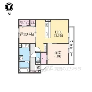 GRAMM桃山筑前【2階】の間取り
