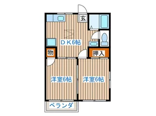 フラッツTO-03【1階】の間取り