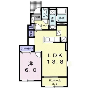 エーデル ガーデン【1階】の間取り