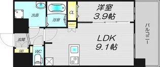 アドバンス大阪クラージュ【8階】の間取り