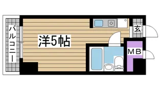 ライオンズマンション三宮【8階】の間取り