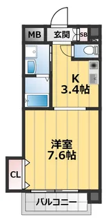 サウスアルカディア【4階】の間取り