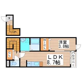 ボヌール北仙台【2階】の間取り