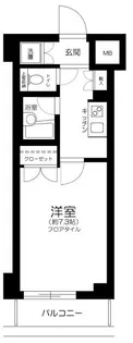 パレステュディオ新宿パークサイド【4階】の間取り
