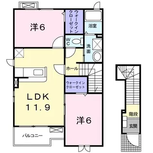 カルムメゾン B【2階】の間取り