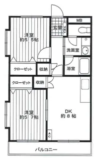 プリマベラ木曽【1階】の間取り