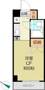 西早稲田M.O.ハウス【5階】の間取り