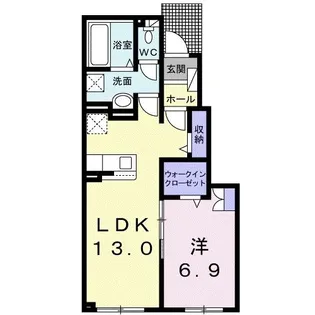 グランビューII【1階】の間取り