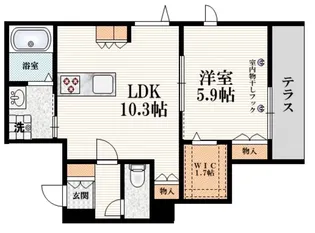 ザ・プレイス代沢【1階】の間取り