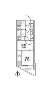 ルネサンスコート町屋【7階】の間取り