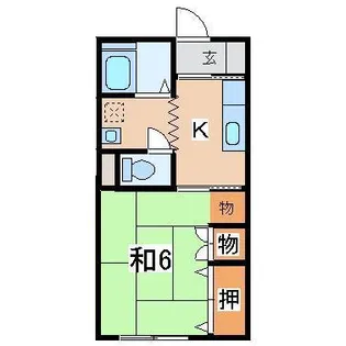 SAKAEアパート【1階】の間取り