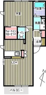 クラヴィエ田園【1階】の間取り