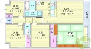 セザール第二富沢【6階】の間取り