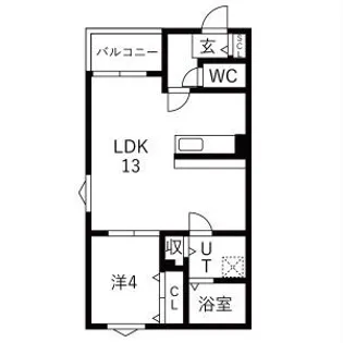 ソレイユ大宝【1階】の間取り
