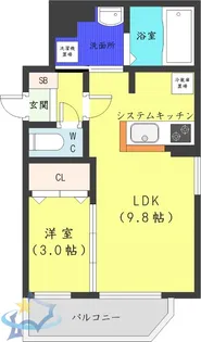 マルシェ八軒【1階】の間取り