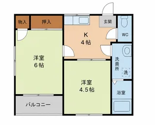 ソレイユガーデン下妻B【2階】の間取り