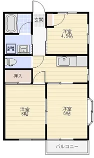 パークハイツA【1階】の間取り