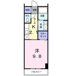 キュ-ズ・リヴィエ-ル【3階】の間取り
