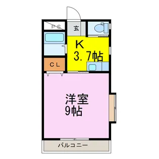 ラフォーレ・ピース【1階】の間取り