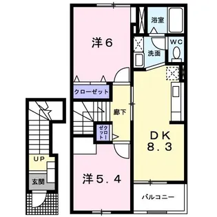 メゾン ドゥ コルーテ【2階】の間取り