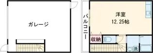 木津清水ガレージハウスA棟の間取り
