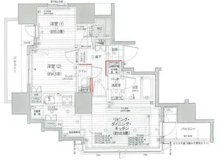 ソルフィエスタ町屋【11階】の間取り