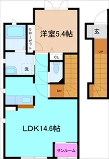 スリーピースK【2階】の間取り