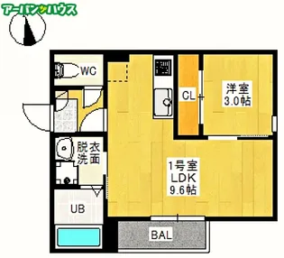 REGALEST・D・西古松【3階】の間取り