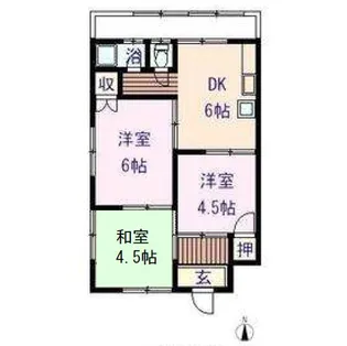 長岡コーポ【1階】の間取り